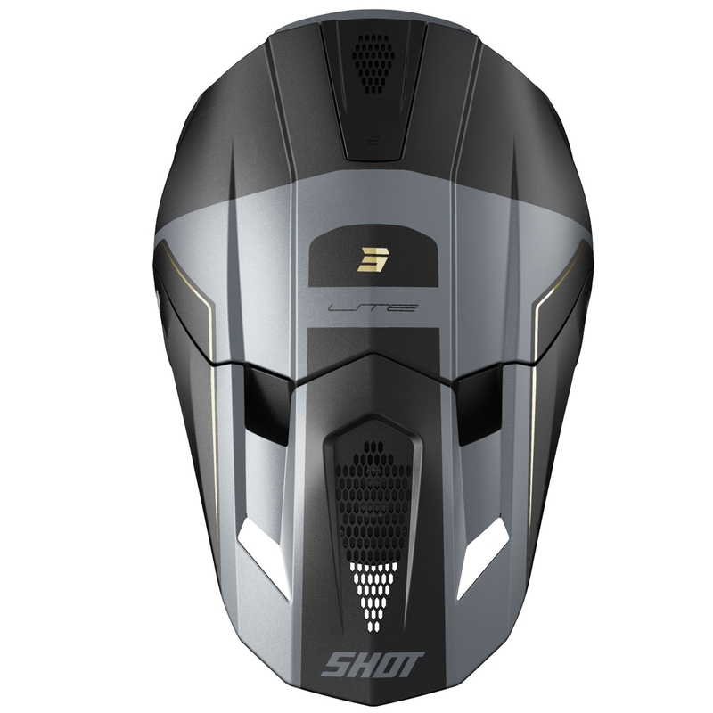 Crosshelm Shot Lite S10 mat zwart-grijs