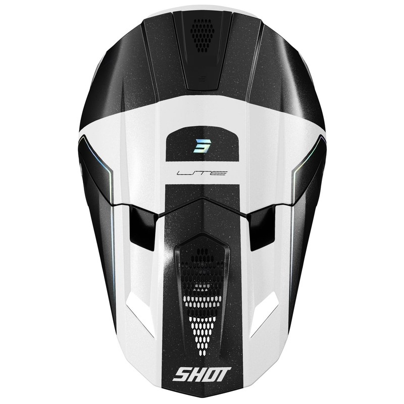 Motocrosshelm Shot Lite S10 holografische parel