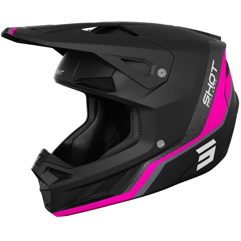 Motocrosshelm Shot Speed Atomic mat roze