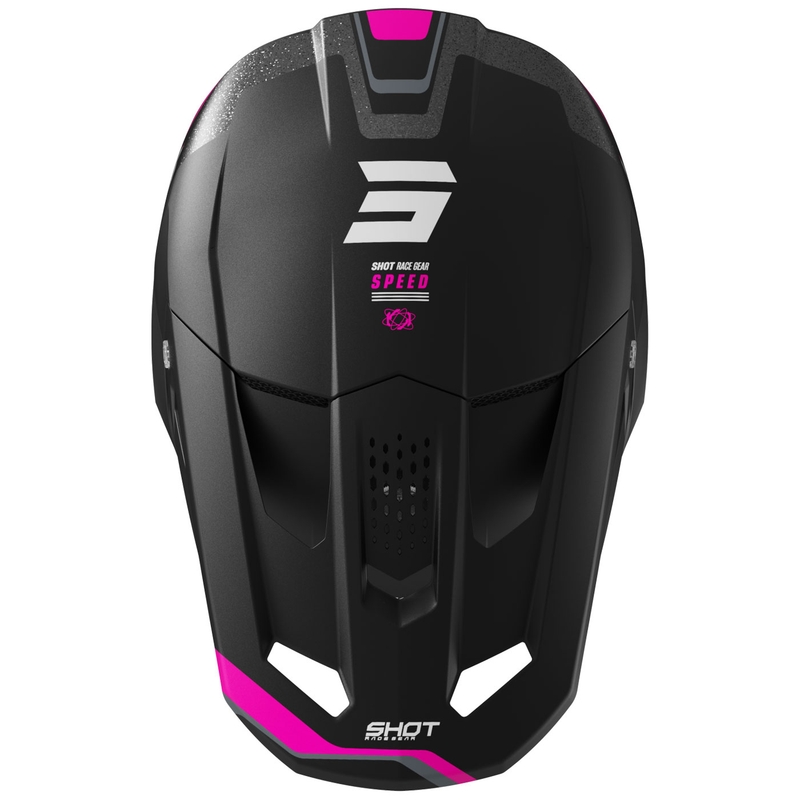 Motocrosshelm Shot Speed Atomic mat roze
