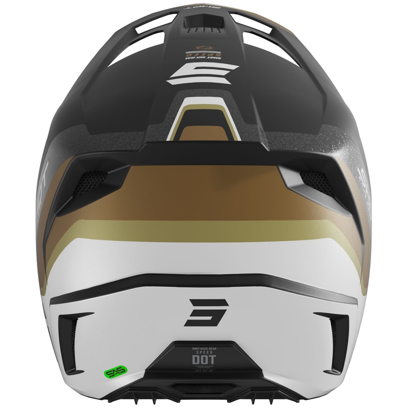 Motocrosshelm Shot Speed Atomic mat goud