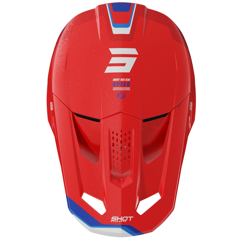 Motocrosshelm Shot Speed Atomic Pearl Red