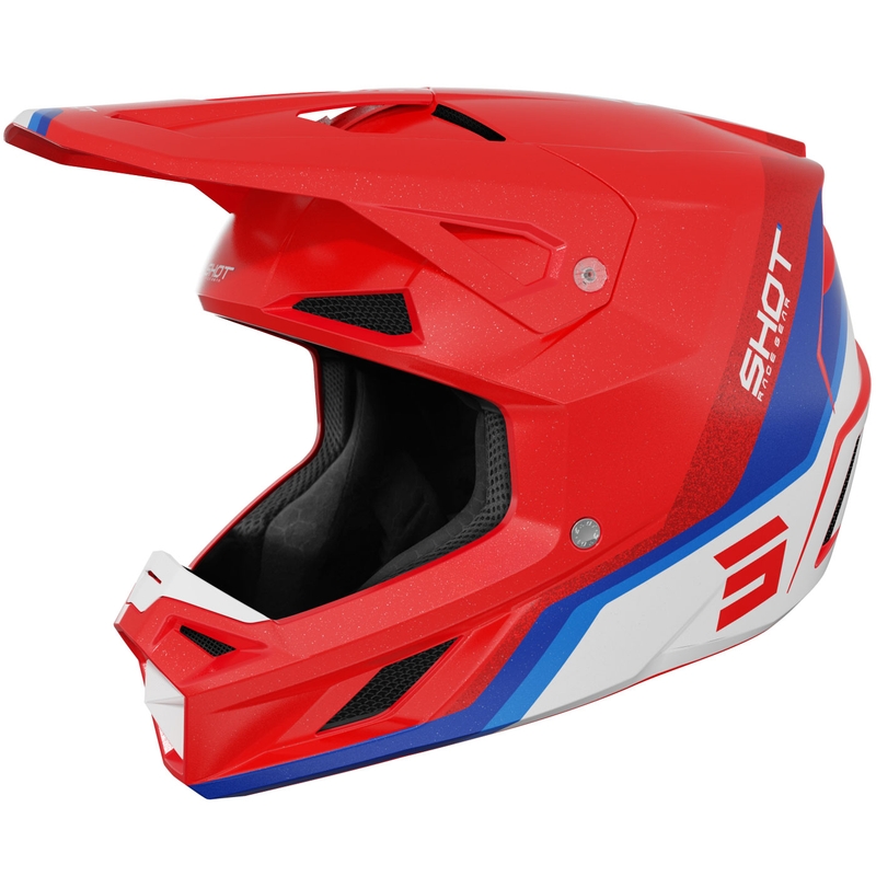 Motocrosshelm Shot Speed Atomic Pearl Red
