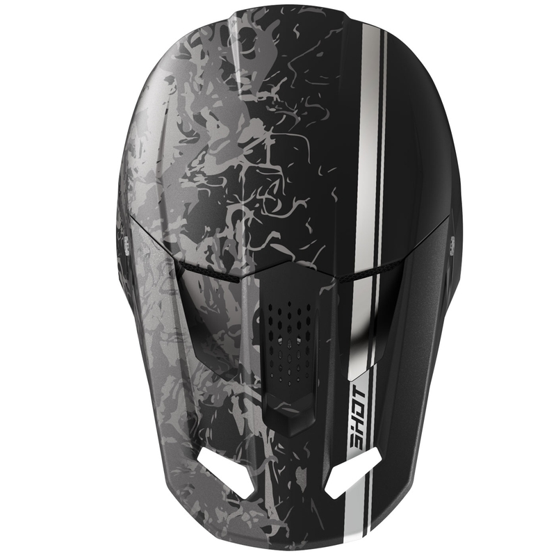 Motocrosshelm Shot Speed Battle mat zwart