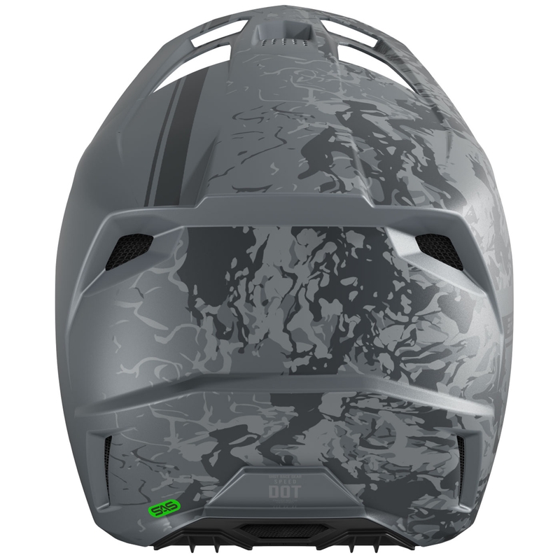 Motocrosshelm Shot Speed Battle mat grijs