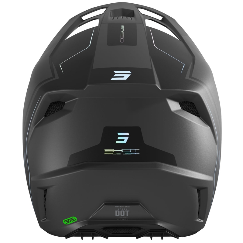 Motocrosshelm Shot Speed Fury mat grijs