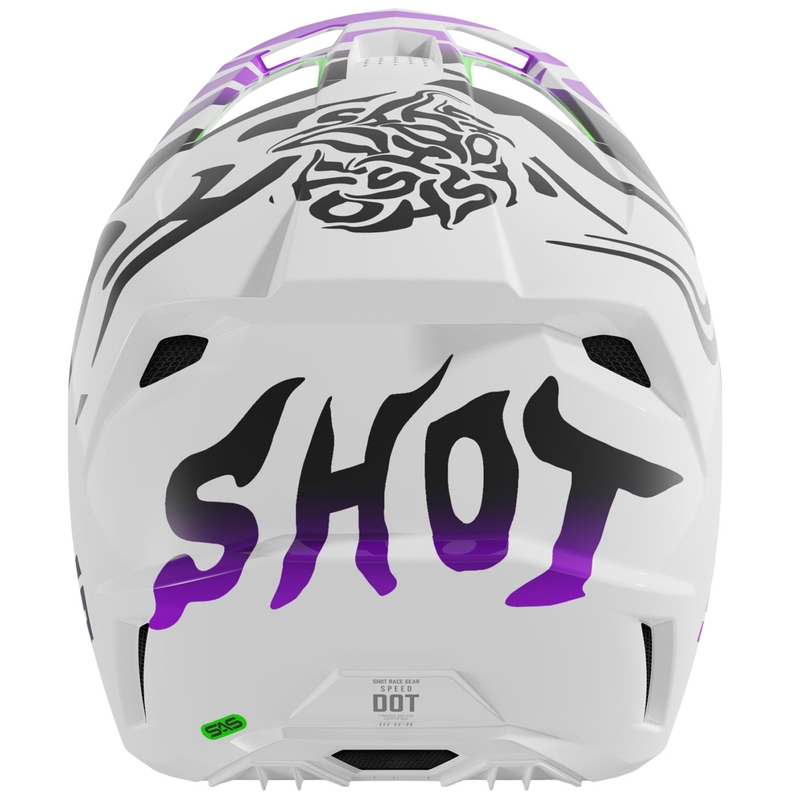 Motocrosshelm Shot Speed Ghost glanzend paars