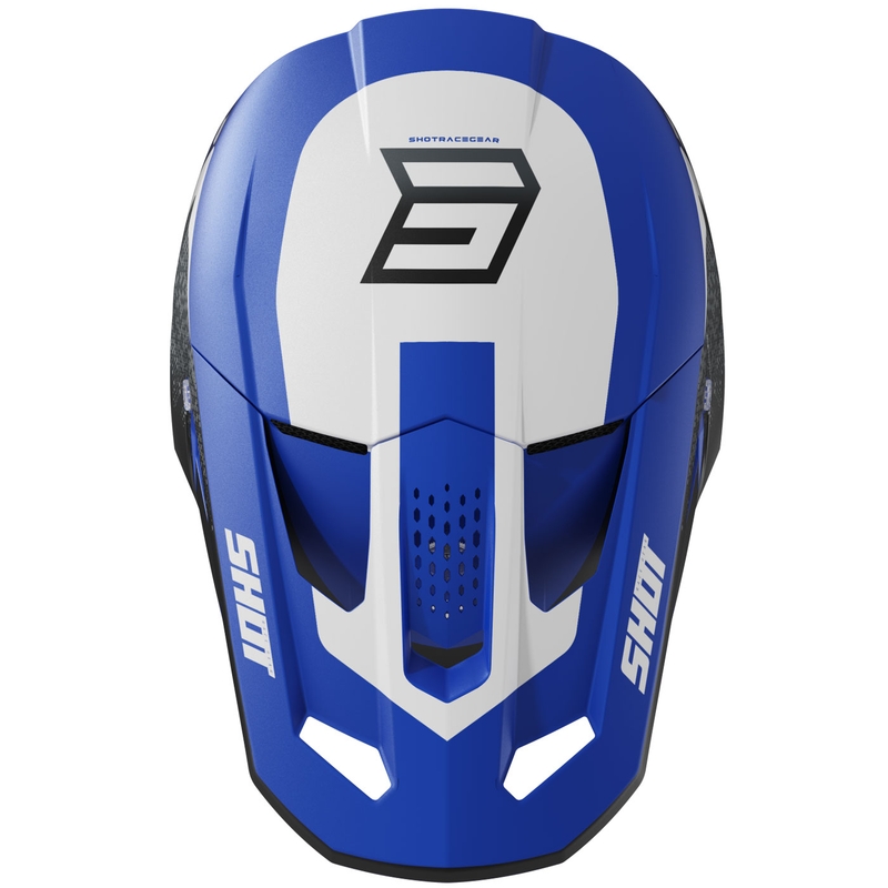 Motocrosshelm Shot Speed Hybrid matblauw