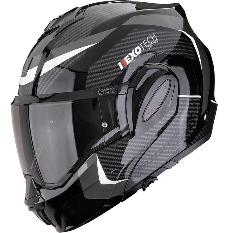 Scorpion EXO-TECH EVO PRO Accuti opklapbare motorhelm zwart-zilver