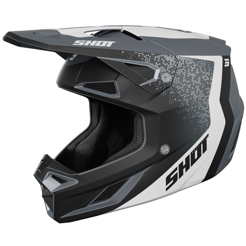 Motocrosshelm Shot Speed Hybrid mat grijs