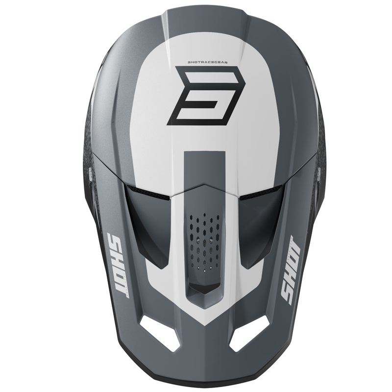 Motocrosshelm Shot Speed Hybrid mat grijs