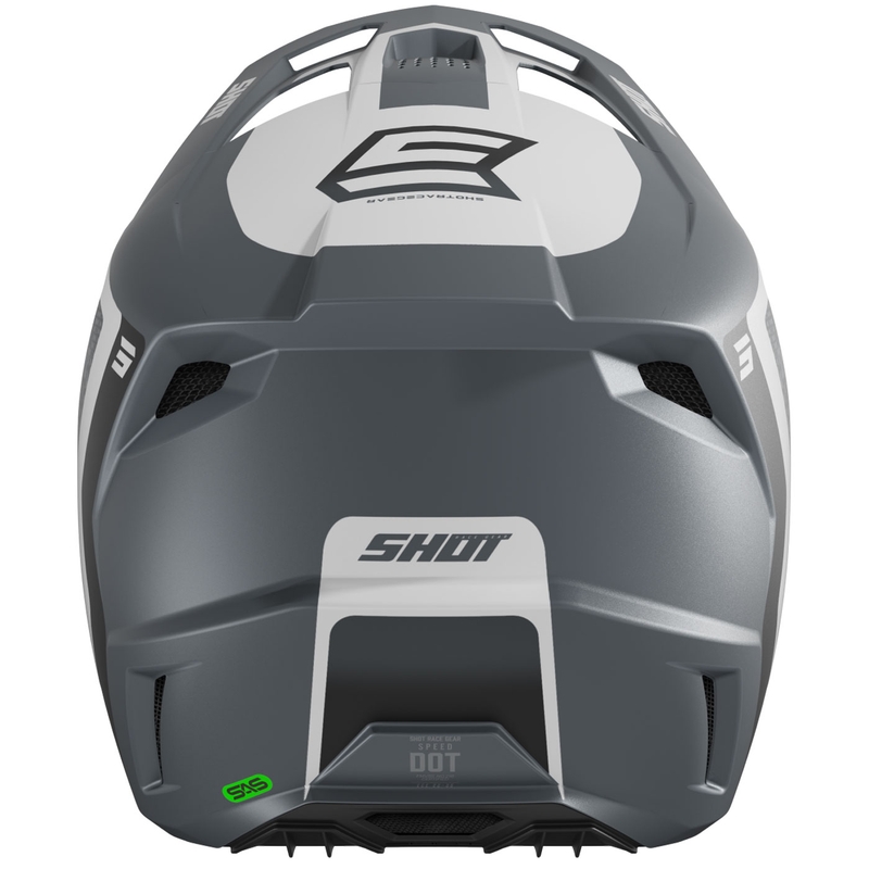 Motocrosshelm Shot Speed Hybrid mat grijs