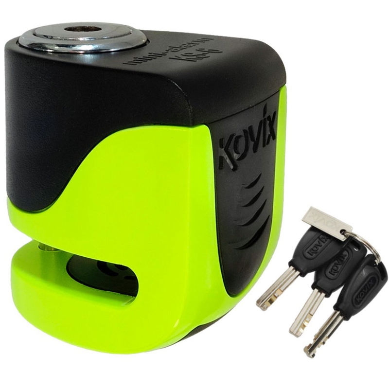 Schijfremslot met alarm KOVIX KS6 groen
