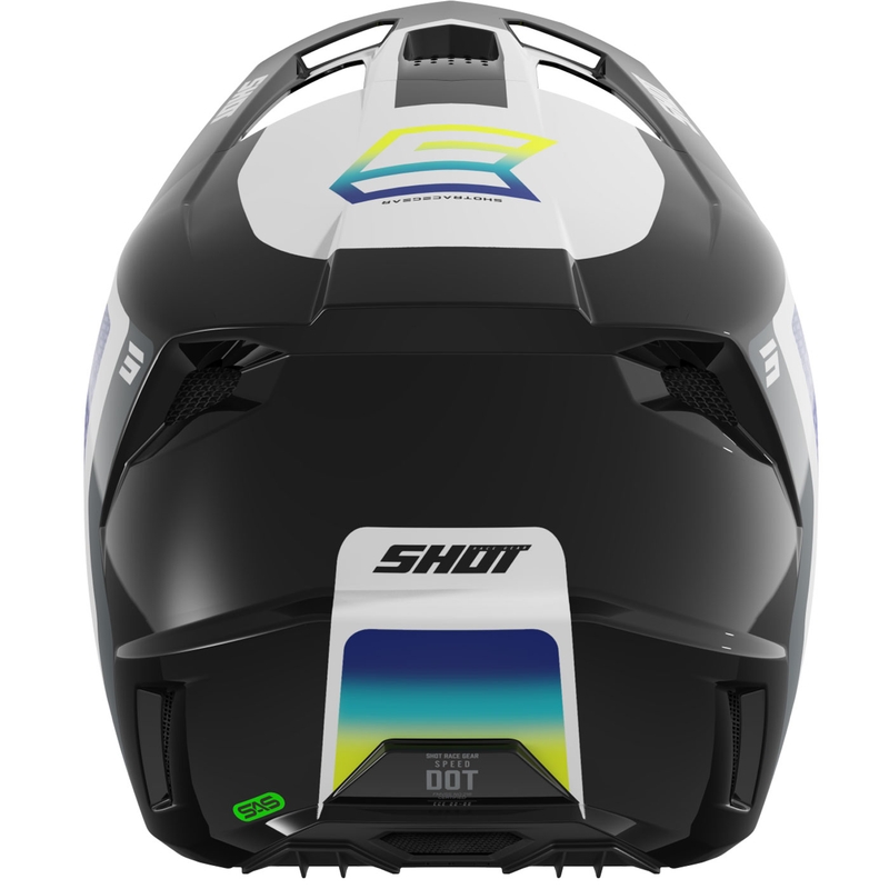 Motocrosshelm Shot Speed Hybrid glanzend fluo geel