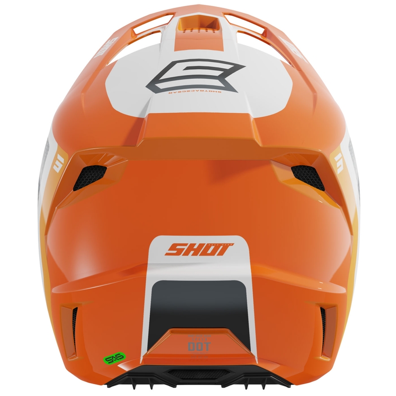 Motocrosshelm Shot Speed Hybrid glanzend oranje