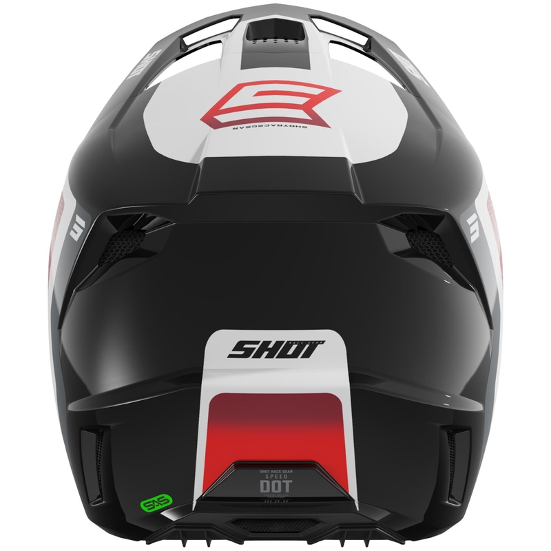 Motocrosshelm Shot Speed Hybrid glanzend rood