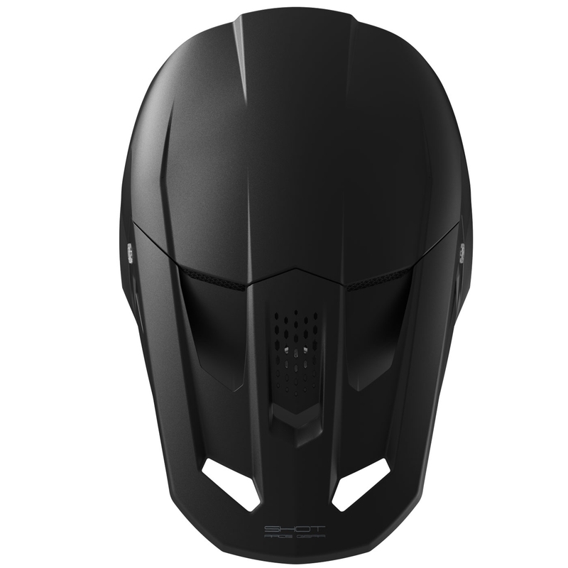 Motocrosshelm Shot Speed Solid mat zwart