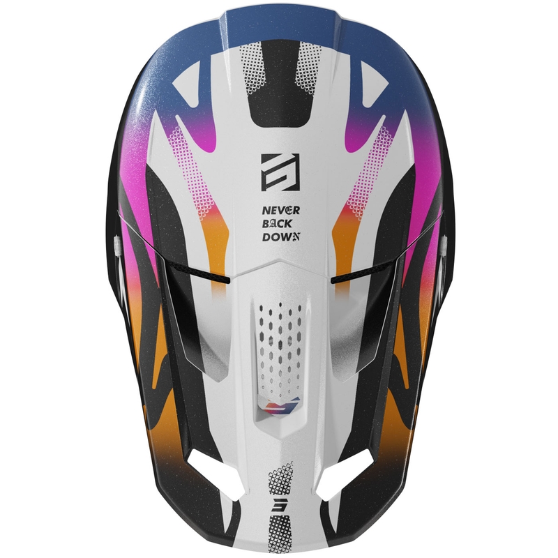 Shot Speed Wave crosshelm parelmoer zwart-wit