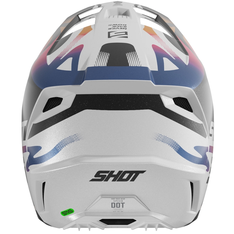 Shot Speed Wave crosshelm parelmoer zwart-wit