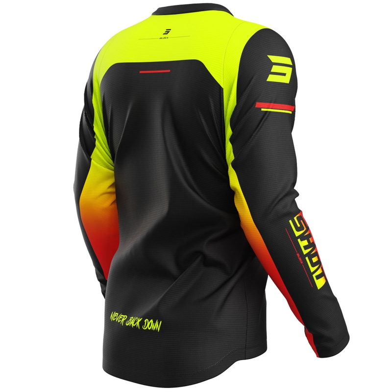 Motocross shirt Shot Devo Block fluo geel