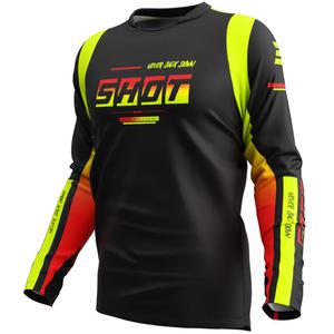 Motocross shirt Shot Devo Block fluo geel