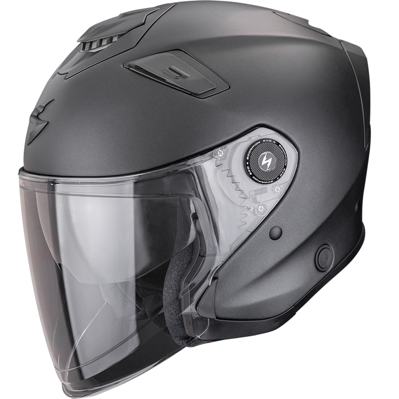 Scorpion EXO-GT Jet Solid Open Face Motorhelm Mat Parel Zwart