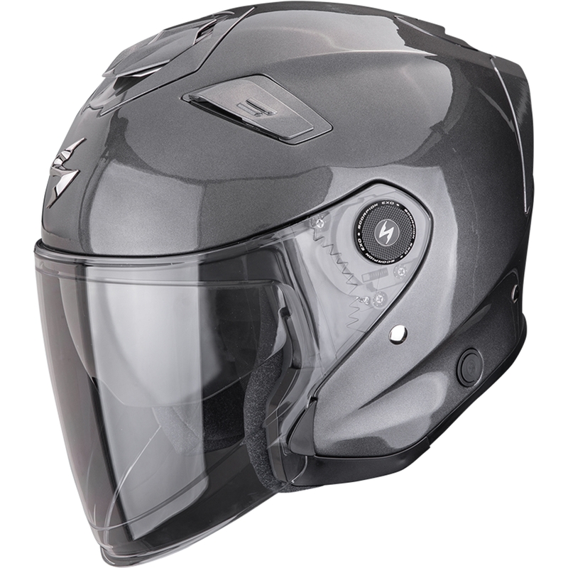 Scorpion EXO-GT Jet Solid Open Face Motorhelm Metallic Grijs