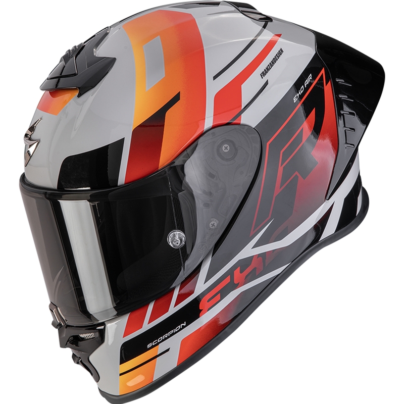 Scorpion EXO-R1 EVO II Air Adrenaline integraal motorhelm grijs-rood-oranje