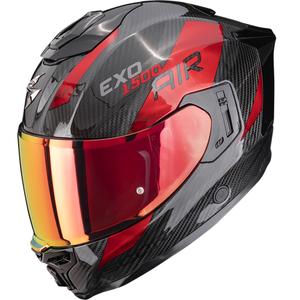 Scorpion EXO-1500 Carbon Air Platted Integraal Motorhelm Zwart-Rood