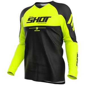 Motocross shirt Shot Draw Private fluo geel
