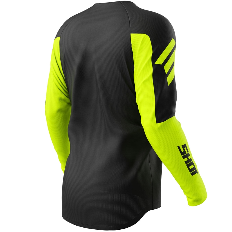 Motocross shirt Shot Draw Private fluo geel