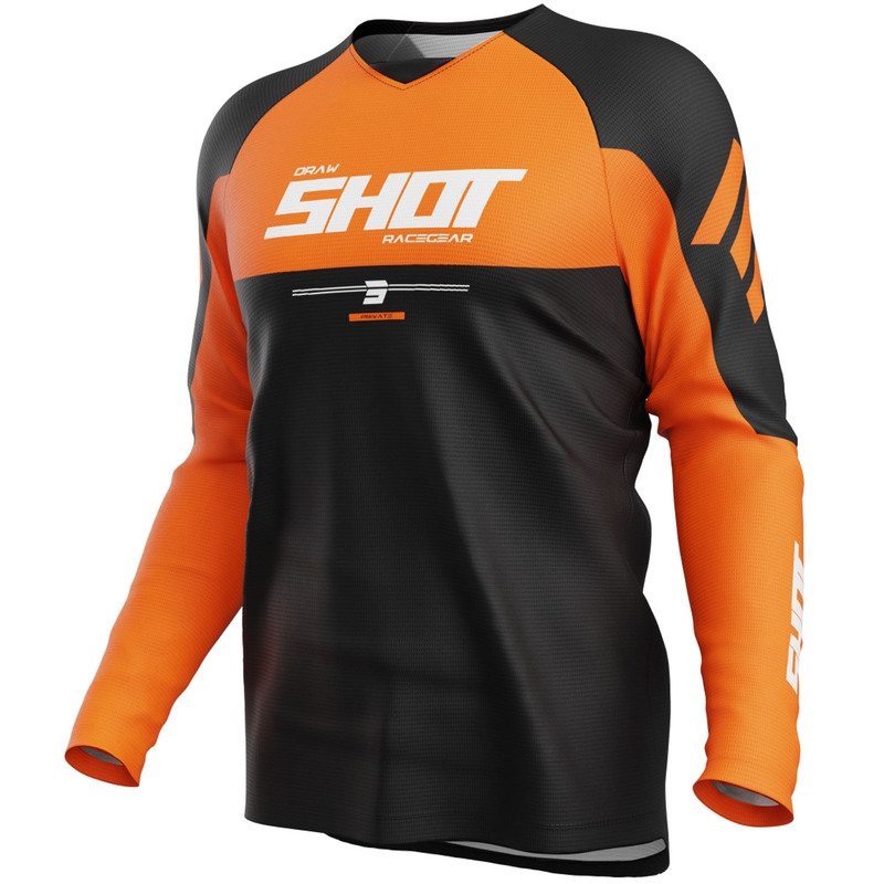 Motocross shirt Shot Draw Private oranje