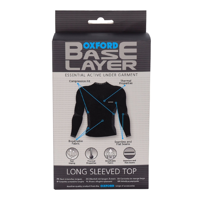 Termo triko s dlouhým rukávem Oxford Base Layer černé výprodej
