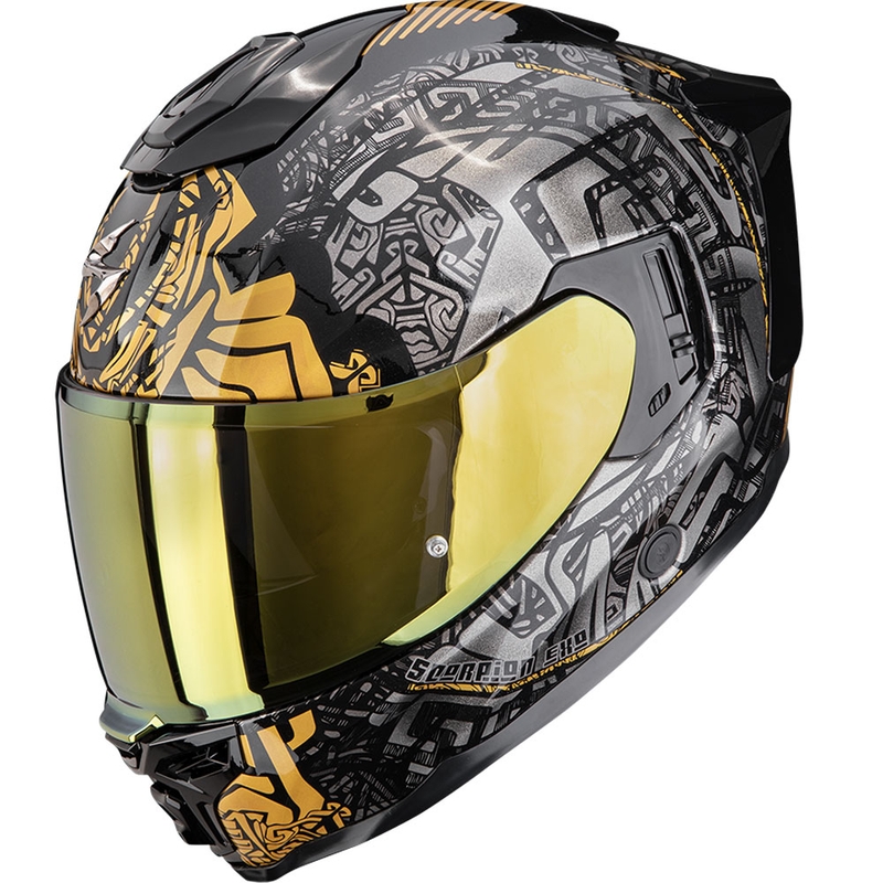 Scorpion EXO-1500 Air Apus integraal motorhelm zwart-grijs-goud