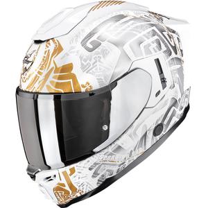 Scorpion EXO-1500 Air Apus integraal motorhelm parelwit-grijs-goud
