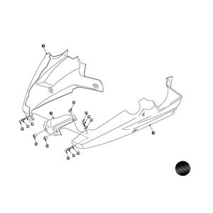 Spoiler motoru PUIG matná černá včetně samolepek