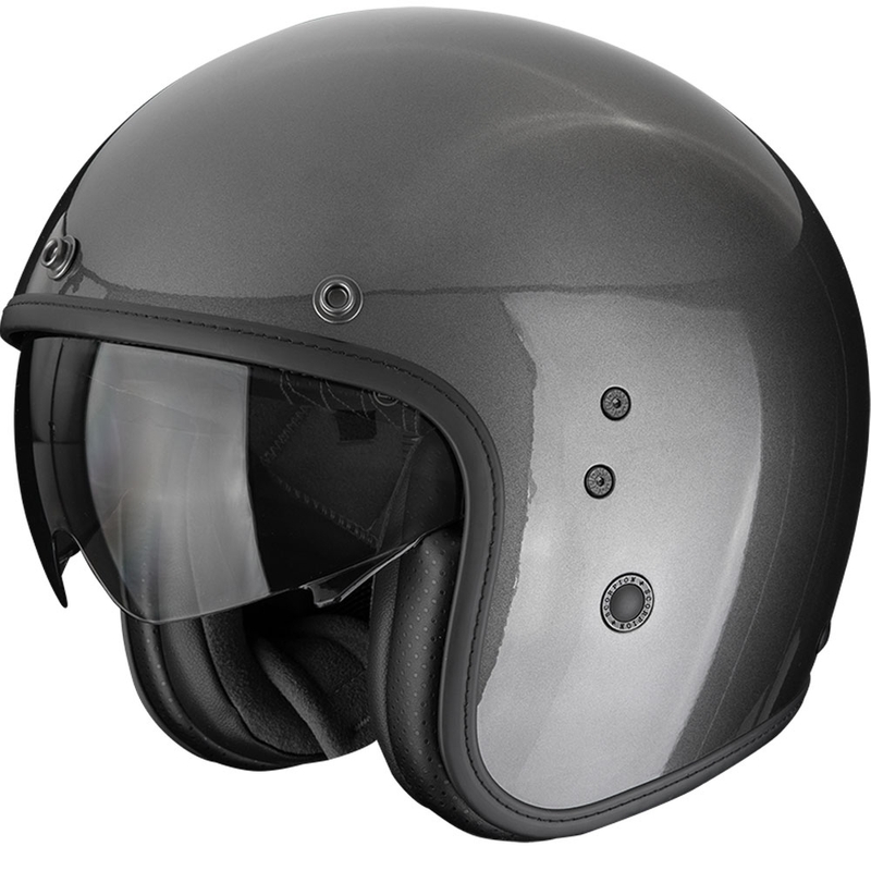 Scorpion Belfast EVO Solid open face motorhelm metallic grijs