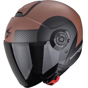 Scorpion EXO-CITY II Sheer Open Face Motorhelm Mat Bruin-Zwart