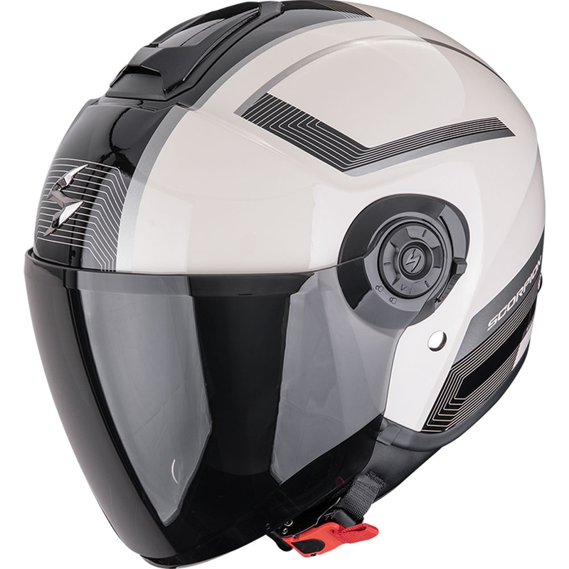 Scorpion EXO-CITY II Cosmos open face motorhelm crème-zwart
