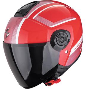 Scorpion EXO-CITY II Cosmos open motorhelm rood-zilver