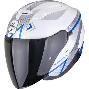 Scorpion EXO-230 Loop open face motorhelm wit-blauw
