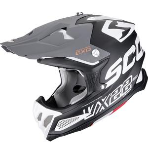 Scorpion VX-22 Air Updown crosshelm zwart-wit-grijs