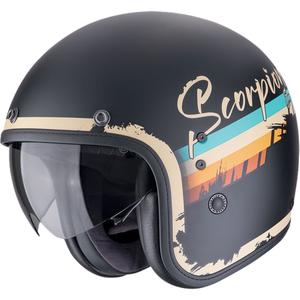 Open motorhelm Scorpion Belfast Evo ADONIS mat zwart-beige