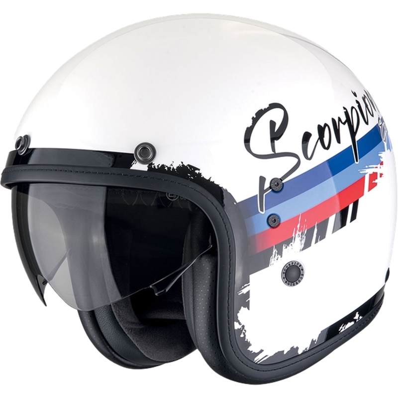 Open motorhelm Scorpion Belfast Evo ADONIS wit-rood-blauw