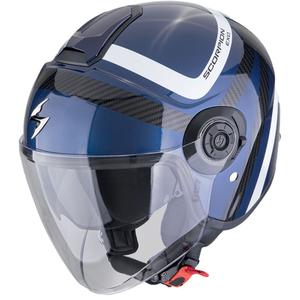 Open motorhelm Scorpion EXO-CITY II RIVA blauw-zwart