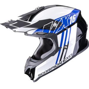 Scorpion VX-16 EVO Air Lignes crosshelm zwart-blauw