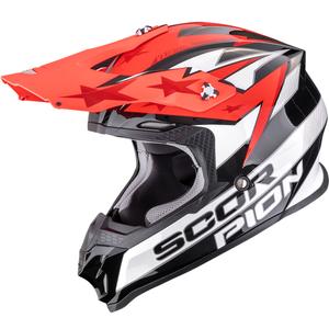 Scorpion VX-16 EVO Air Patriot crosshelm zwart-wit-rood