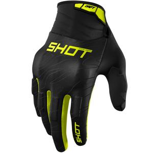 Motocross handschoenen Shot Drift Onyx fluo geel