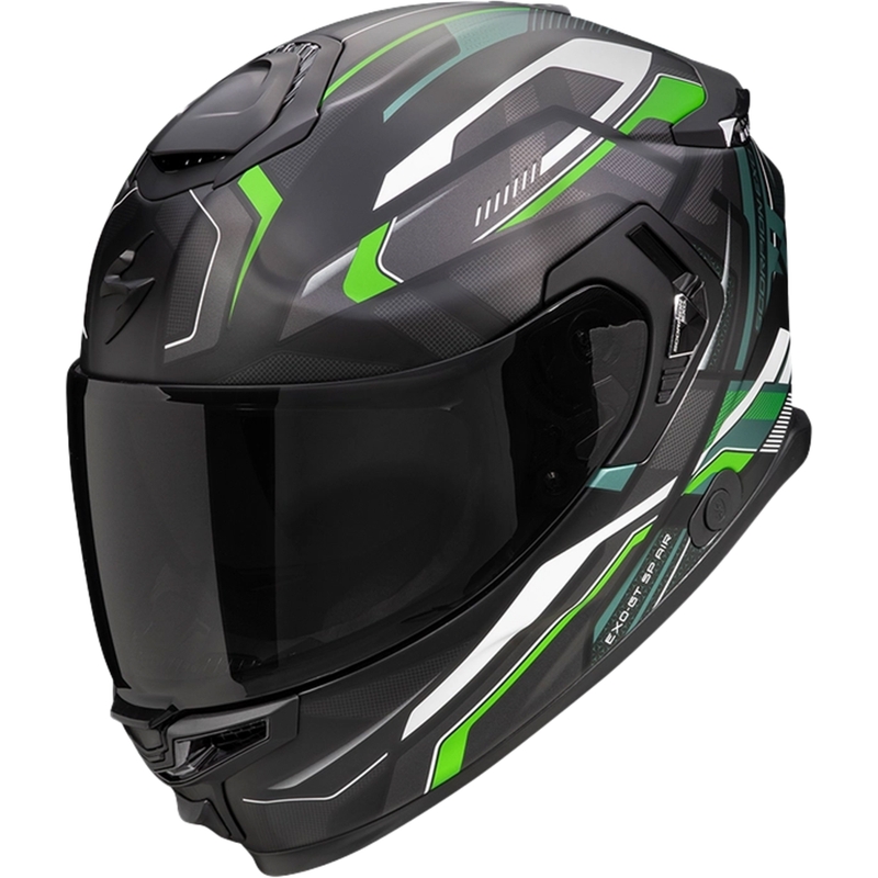 Integraal motorhelm Scorpion EXO-GT SP Air Augusta zwart-grijs-groen uitverkoop