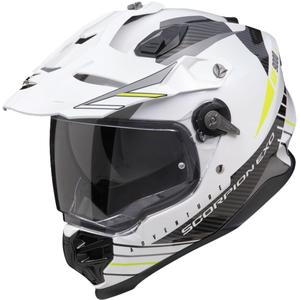 Endurohelm Scorpion ADF-9000 Air Feat wit-zwart-fluogeel